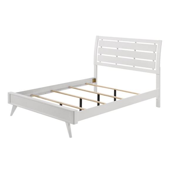 ACME Cerys Wooden Frame Queen Bed with Slatted Headboard in White