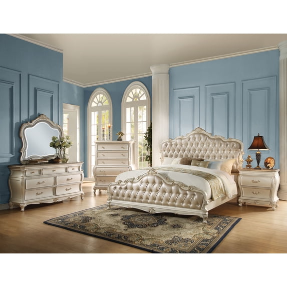 Acme Furniture Chantelle Chest (no granite top), Pearl White (23546)