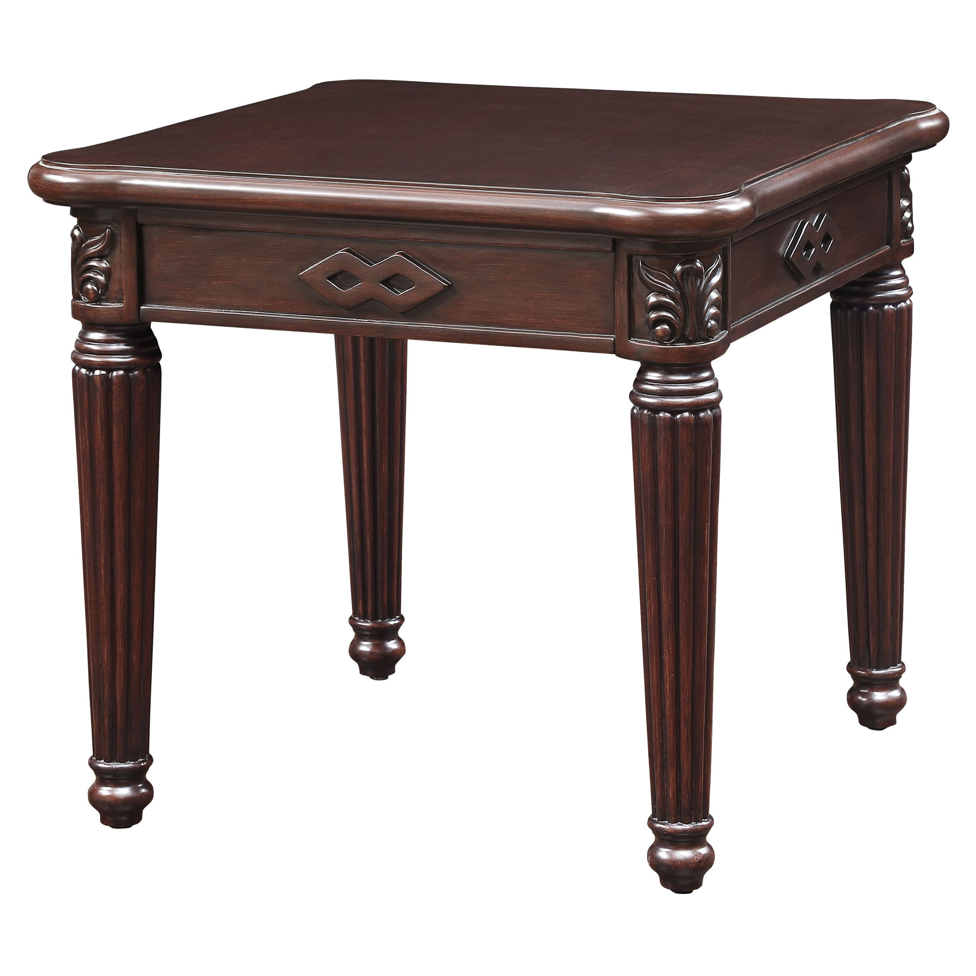Vomoldrot Traditional Walnut Finish Rectangular End Table