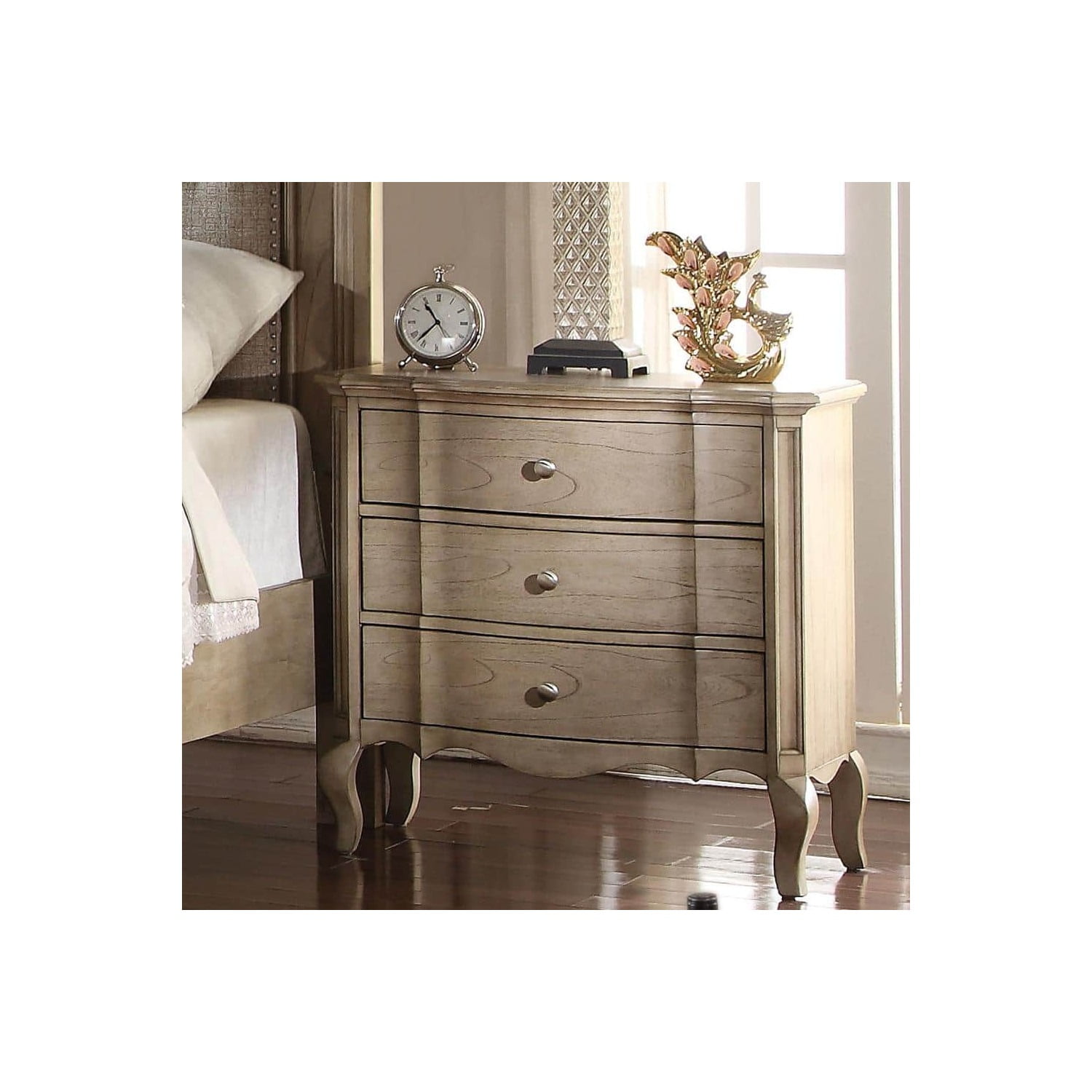 ACME Chelmsford Nightstand, Antique Taupe-Color:Antique Taupe,Quantity ...