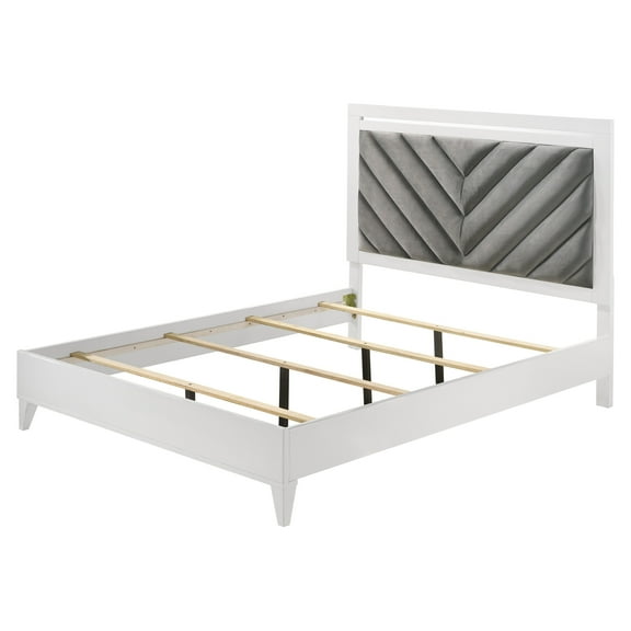 ACME Chelsie Queen Bed in Gray and White