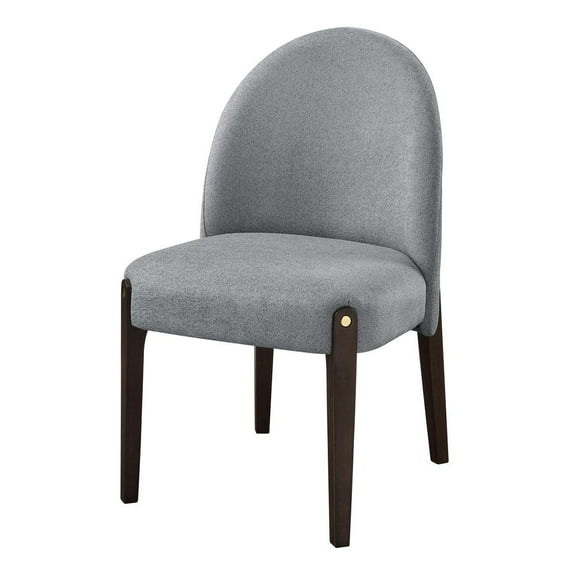 ACME Clayten Side Chair (Set-2), Gray Chenille & & Espreeso Finish