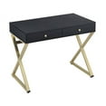 thumbnail image 1 of ACME Coleen Desk in Black & Brass, 1 of 3