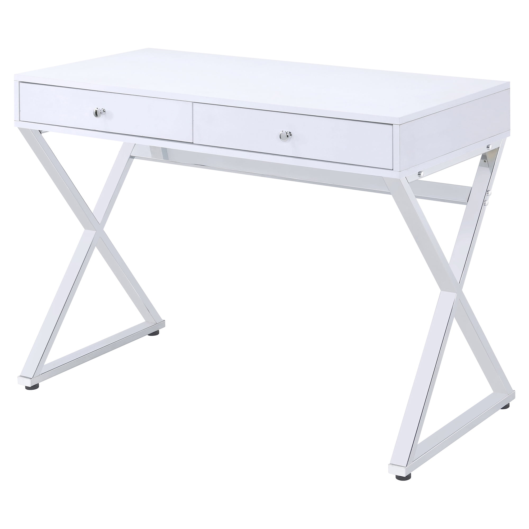 Acme coleen desk white & chrome deals