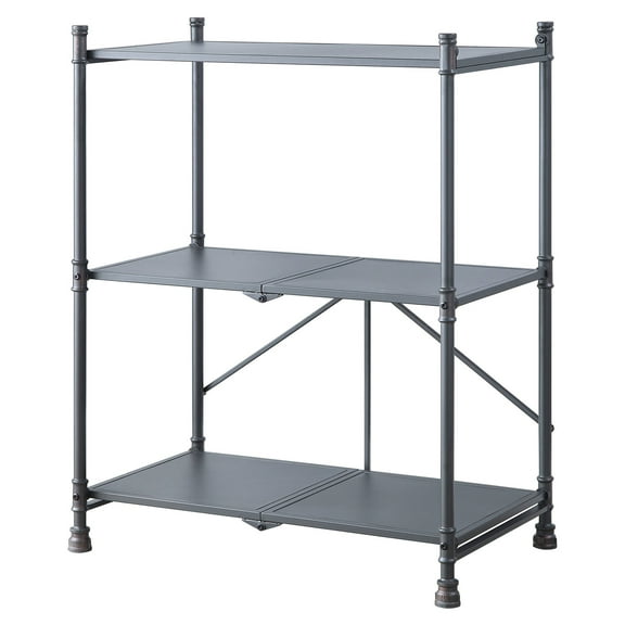 ACME Cordelia Storage Console Table in Sandy Black and Dark Bronze