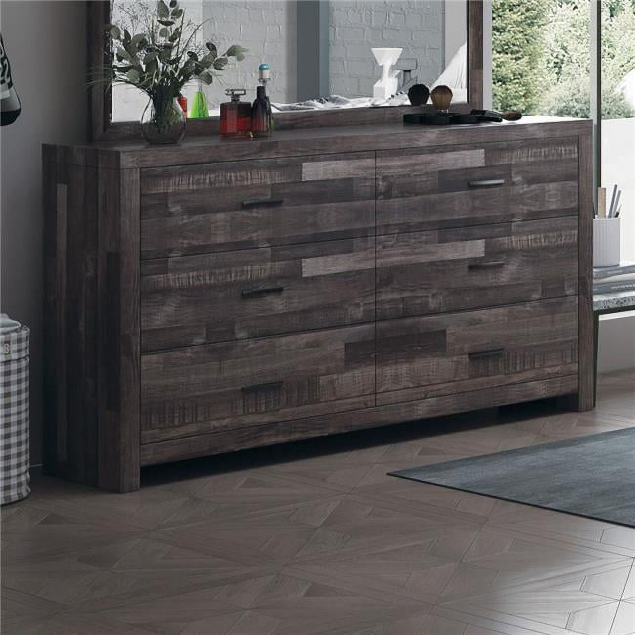 Juniper Gray Horizontal Dresser with Dovetail and Felt Lined Drawers