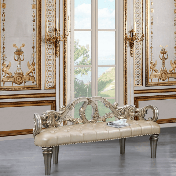 ACME Danae Bench, Champagne & Gold Finish