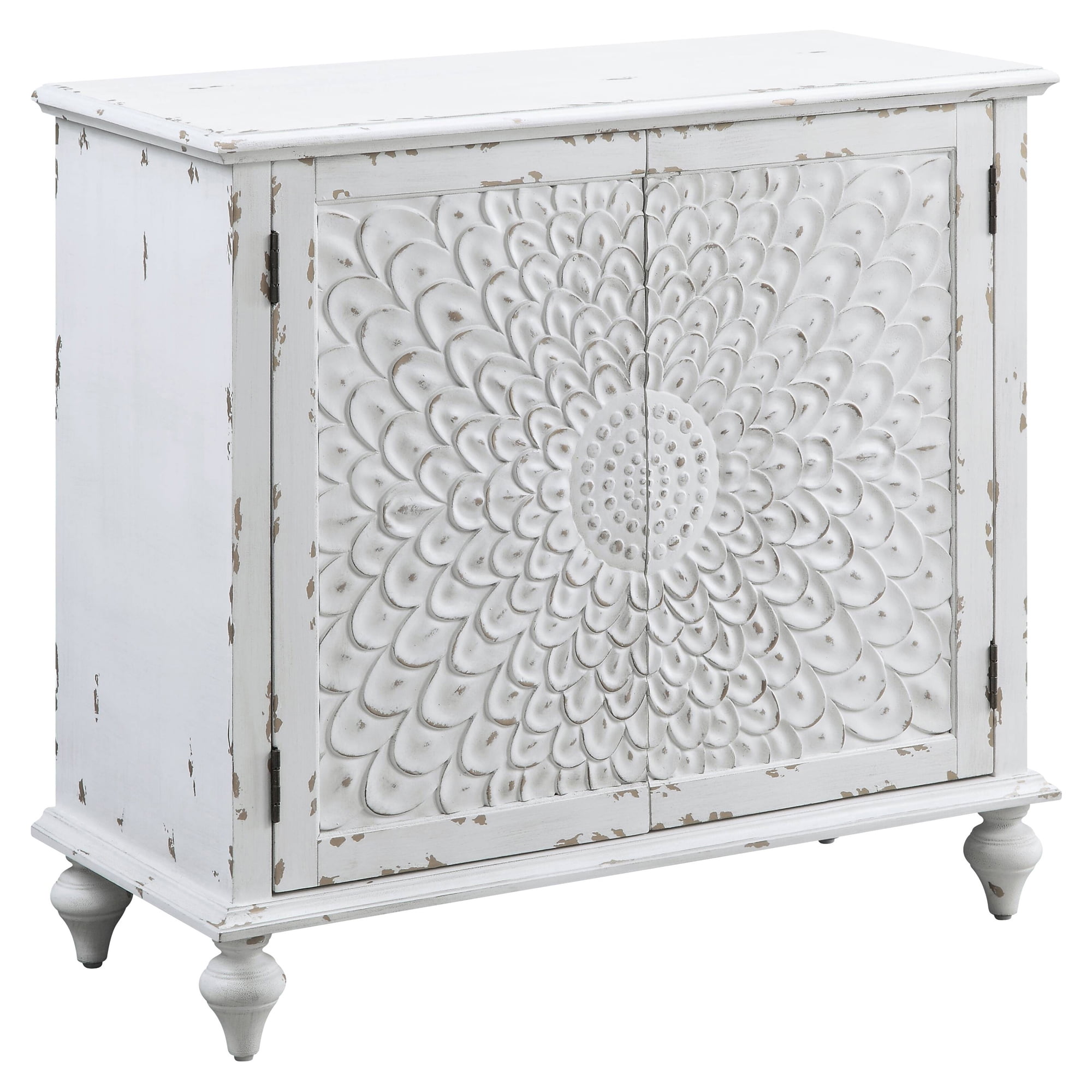 Antique White Daray Console Table with Bun Turned Legs