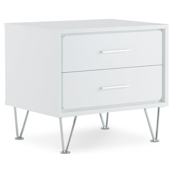 ACME Deoss Nightstand with 2 Drawers in White