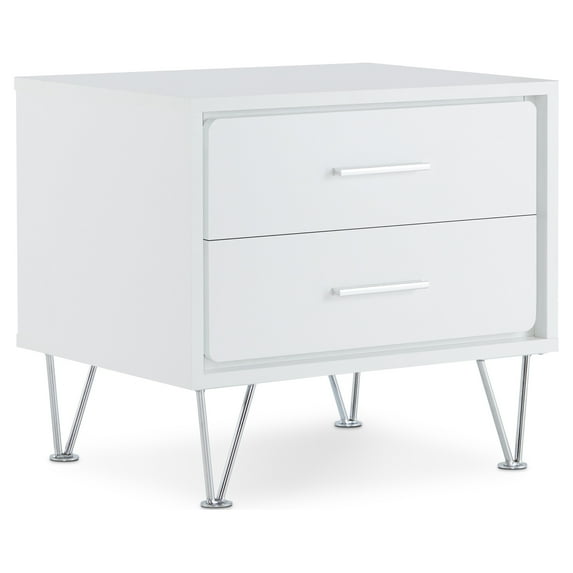 ACME Deoss Nightstand with 2 Drawers in White