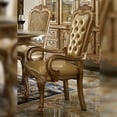 thumbnail image 1 of ACME Dresden Arm Chair (Set-2), Bone Synthetic Leather & Gold Patina, 1 of 7