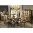 thumbnail image 1 of ACME Dresden Wooden Trestle Dining Table with 2 Leaves in Gold Patina and Bone, 1 of 6