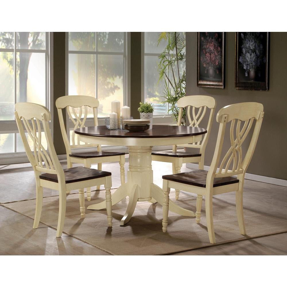 Rustic Oak Round Bar Height Pedestal Dining Table