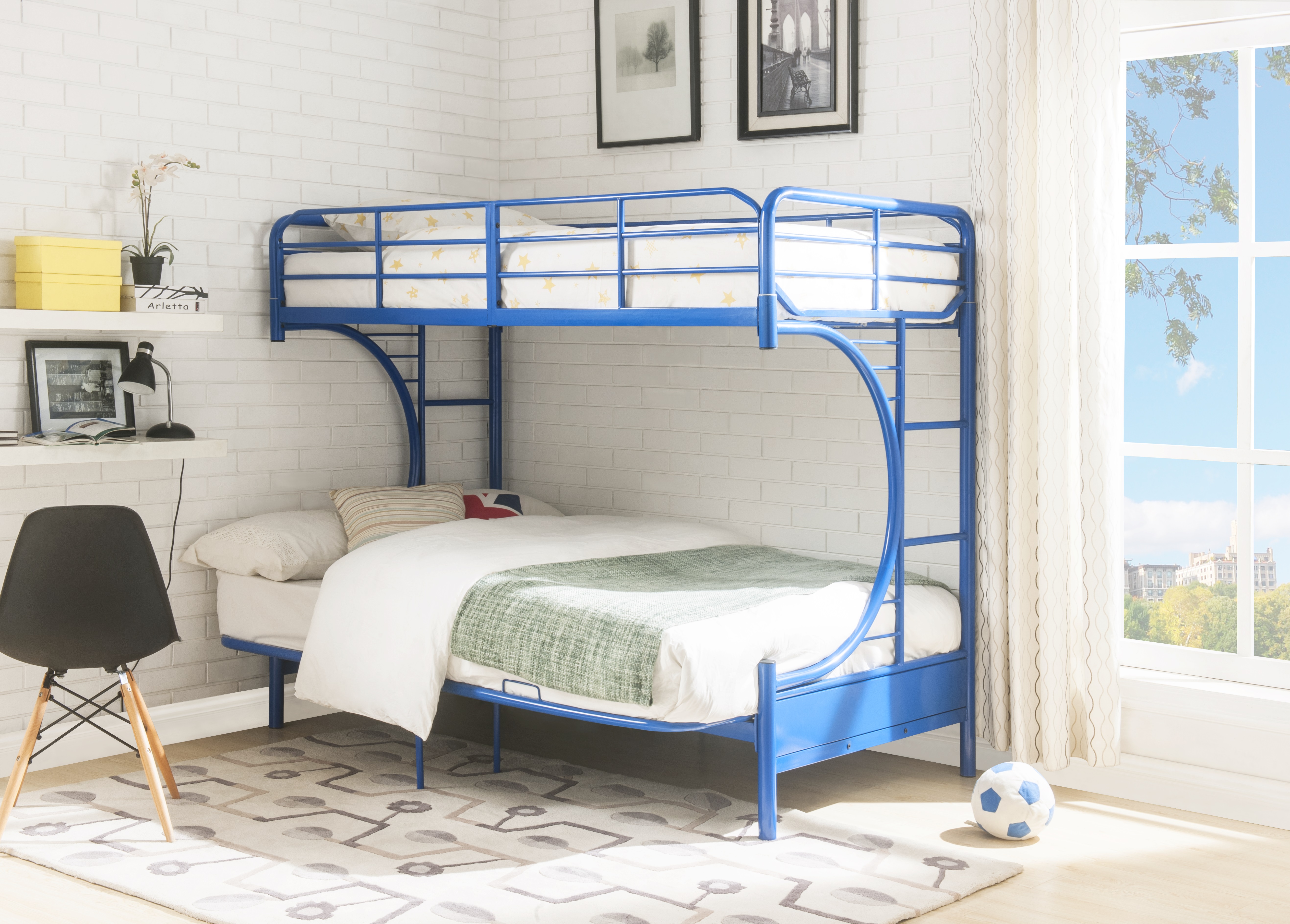 ACME Eclipse Twin/Full/Futon Bunk Bed, Black