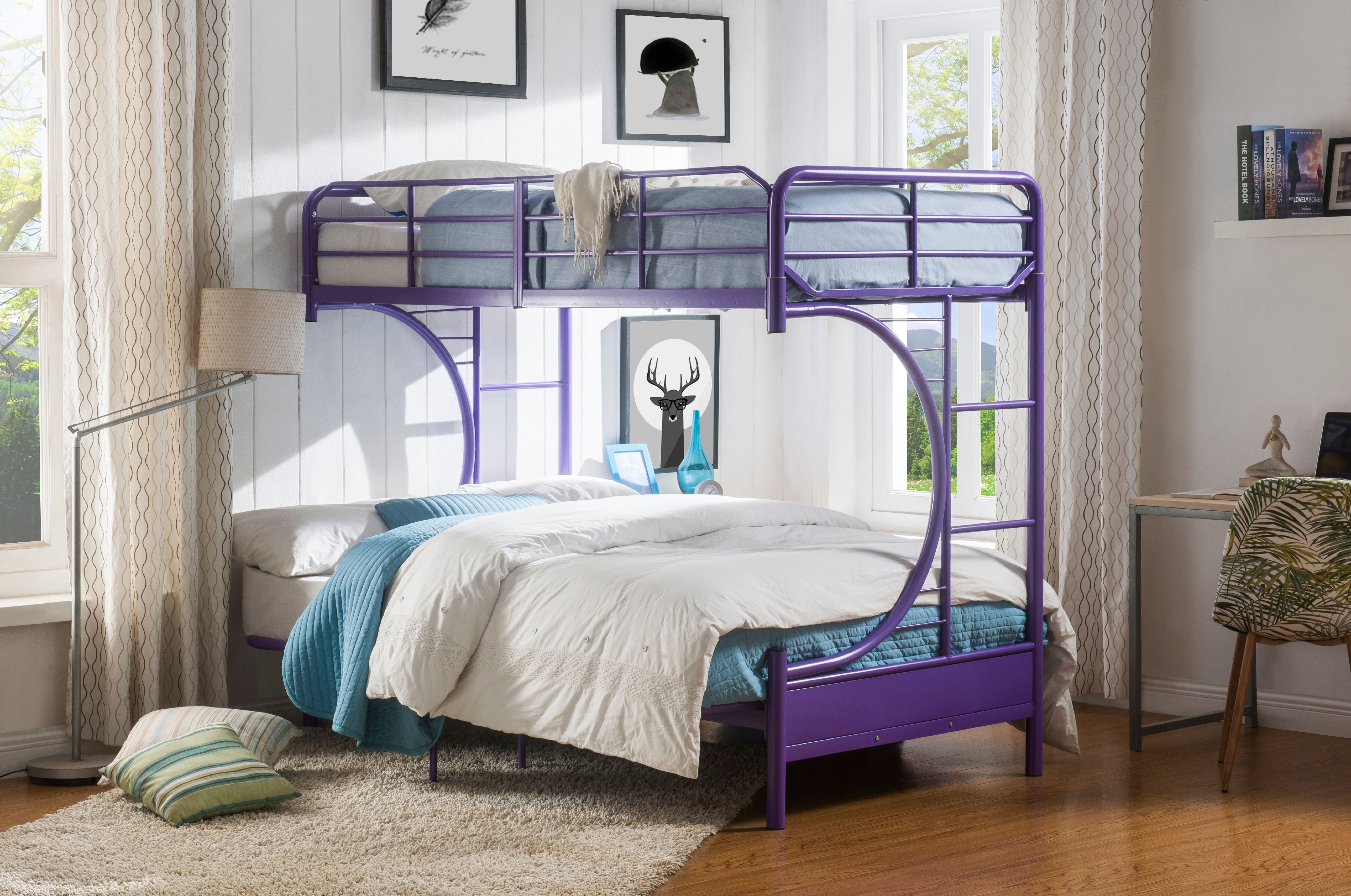 ACME Eclipse Twin/Full/Futon Bunk Bed, Black