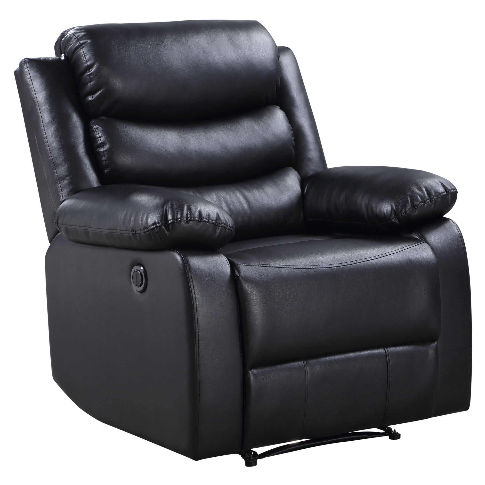 Black Faux Leather Lift Recliner with Manufactured Wood Frame