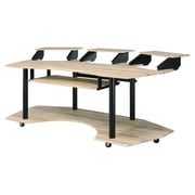 ACME Eleazar Music Recording Studio Desk in Natural Oak
