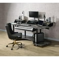 thumbnail image 1 of ACME Eleazar Wooden 4-Shelf Music Recording Studio Desk in Black Oak, 1 of 8