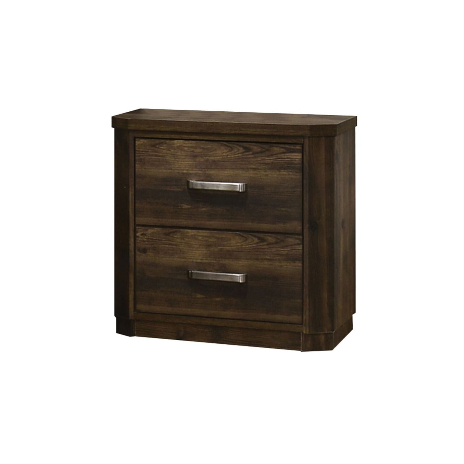 Elettra Transitional Rustic Walnut 2-Drawer Nightstand