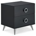 thumbnail image 1 of ACME Elms Accent Table with 2 Drawers in Black, 1 of 6