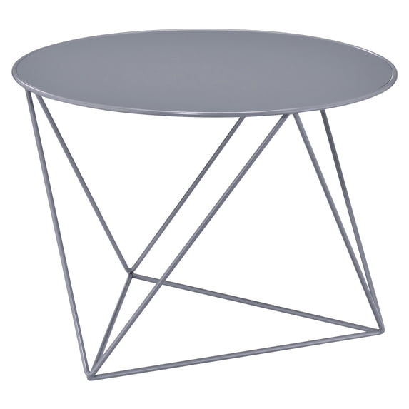ACME Epidia Round Accent Table in Gray