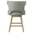 thumbnail image 1 of ACME Everett Counter Height Chair in Fabric and Oak (Set of 2), 1 of 3