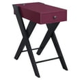 thumbnail image 1 of ACME Fierce Accent Table with USB Charging Dock in Burgundy and Black, 1 of 6