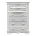 thumbnail image 1 of ACME Flora Contemporary Wood Rectangular Chest with 5 Drawers in White, 1 of 6