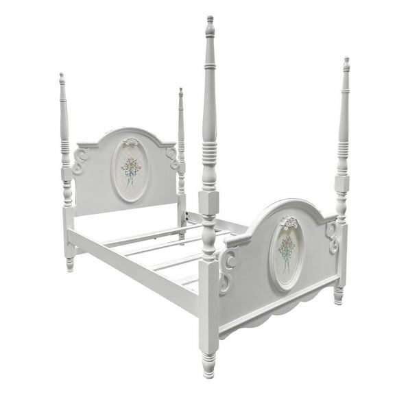 Acme Furniture Flora Twin Bed (Poster), White Finish