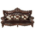 thumbnail image 1 of ACME Forsythia Sofa, Espresso Top Grain Leather Match & Walnut, 1 of 7