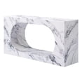 thumbnail image 1 of ACME Fritzy Wood Console Table with Cutout Shape in White Engineered Stone, 1 of 7