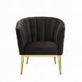 thumbnail image 1 of ACME Furniture  33 x 30 x 34 in. Colla Accent Chair, Gray Velvet & Gold, 1 of 1