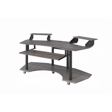 ACME Furniture 71 x 40 x 37 in. Eleazar Computer Desk, Black Oak