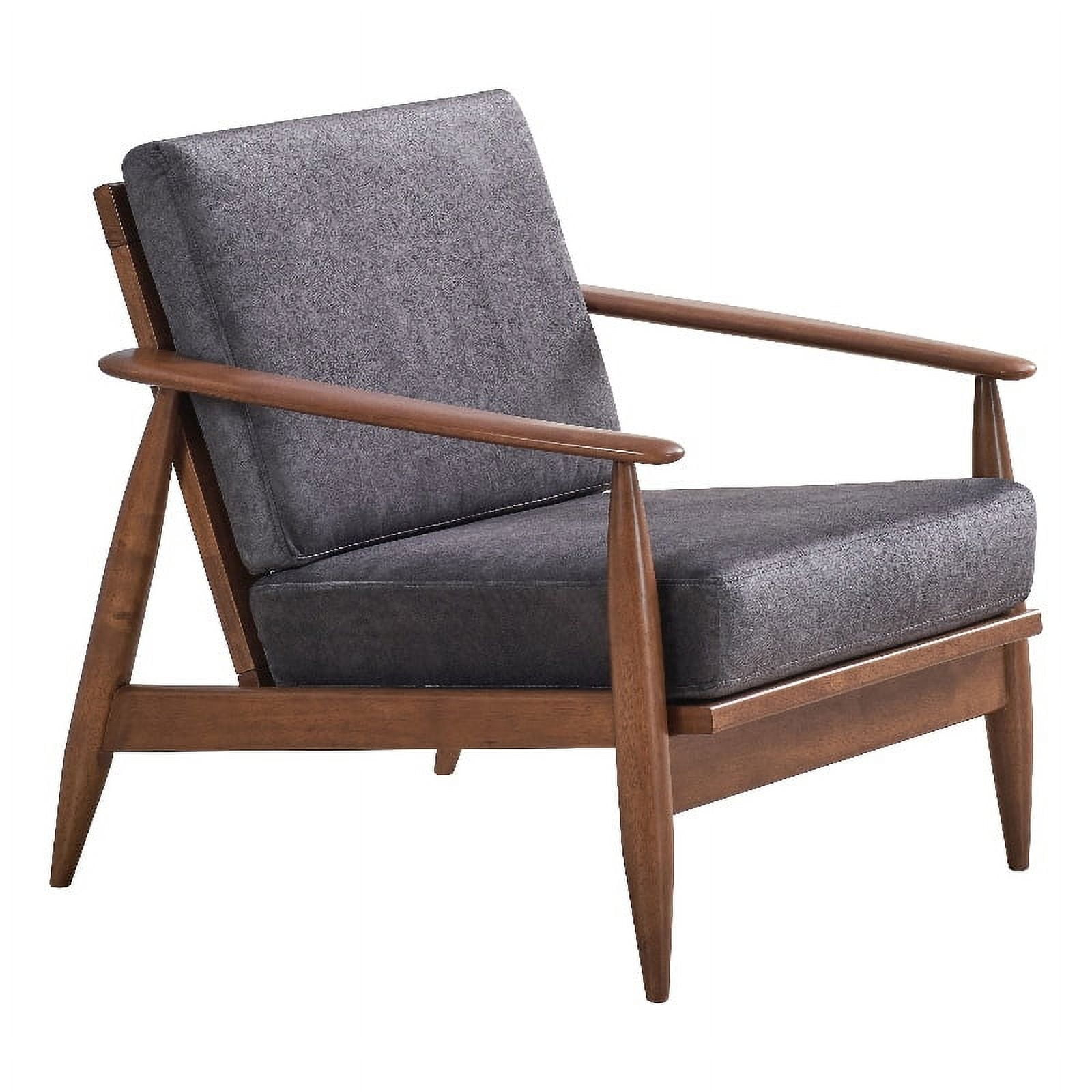 ACME Furniture Alisa Upholstered Fabric & Wood Accent Chair in Charcoal