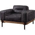 thumbnail image 1 of ACME Furniture  Antique Ebony Top Grain Leather Silchester Chair, 1 of 1