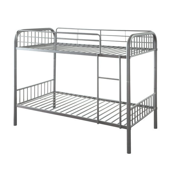 ACME Furniture Bristol Twin over Twin Bunk Bed with Metal Frame in Gunmetal