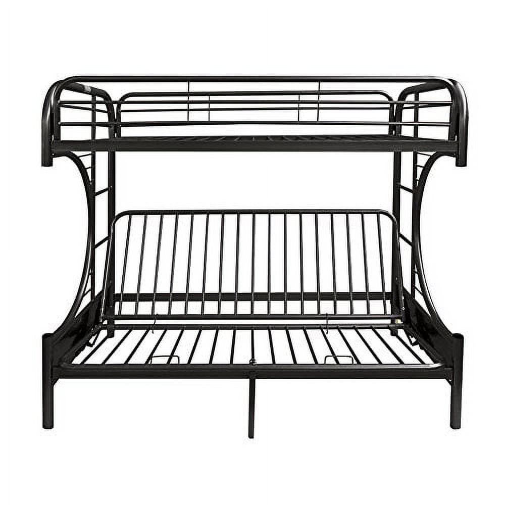 ACME Furniture Eclipse Twin XL over Queen and Futon Bunk Bed in Black
