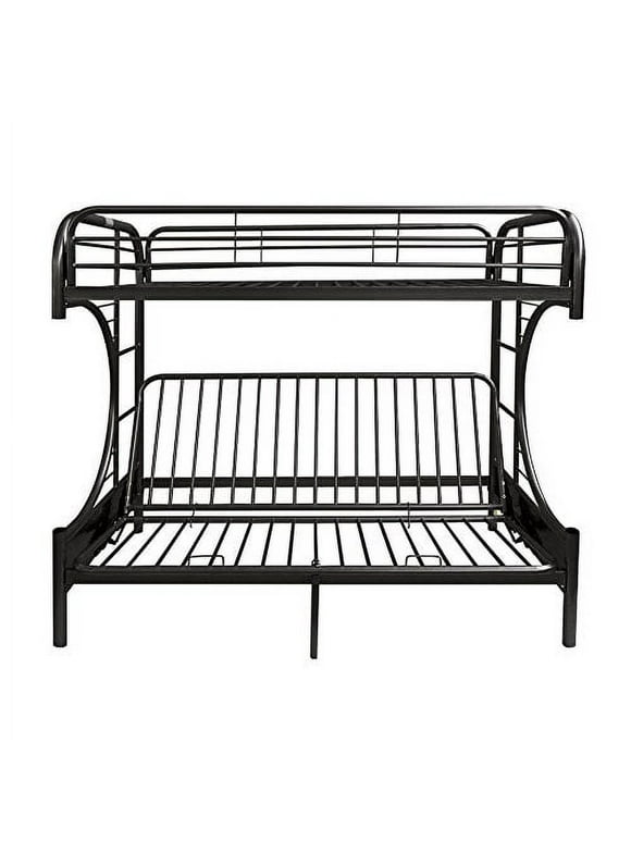 ACME Furniture Eclipse Twin XL over Queen and Futon Bunk Bed in Black