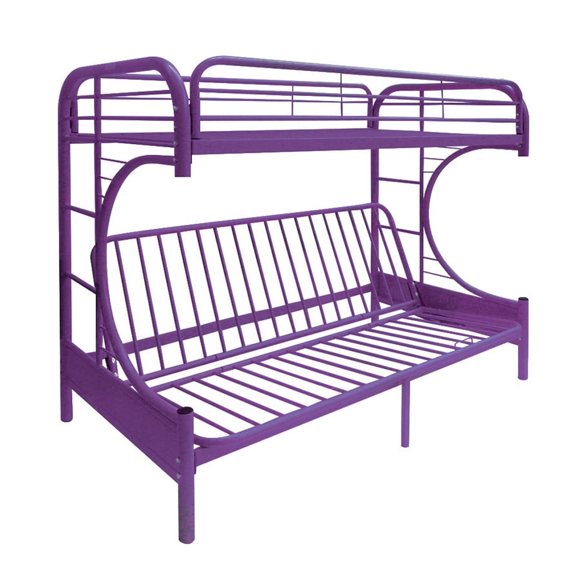 ACME Furniture Eclipse Twin over Full and Futon Bunk Bed in Purple - image 1 of 5
