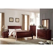ACME Furniture Louis Philippe Eastern King Bed in Cherry