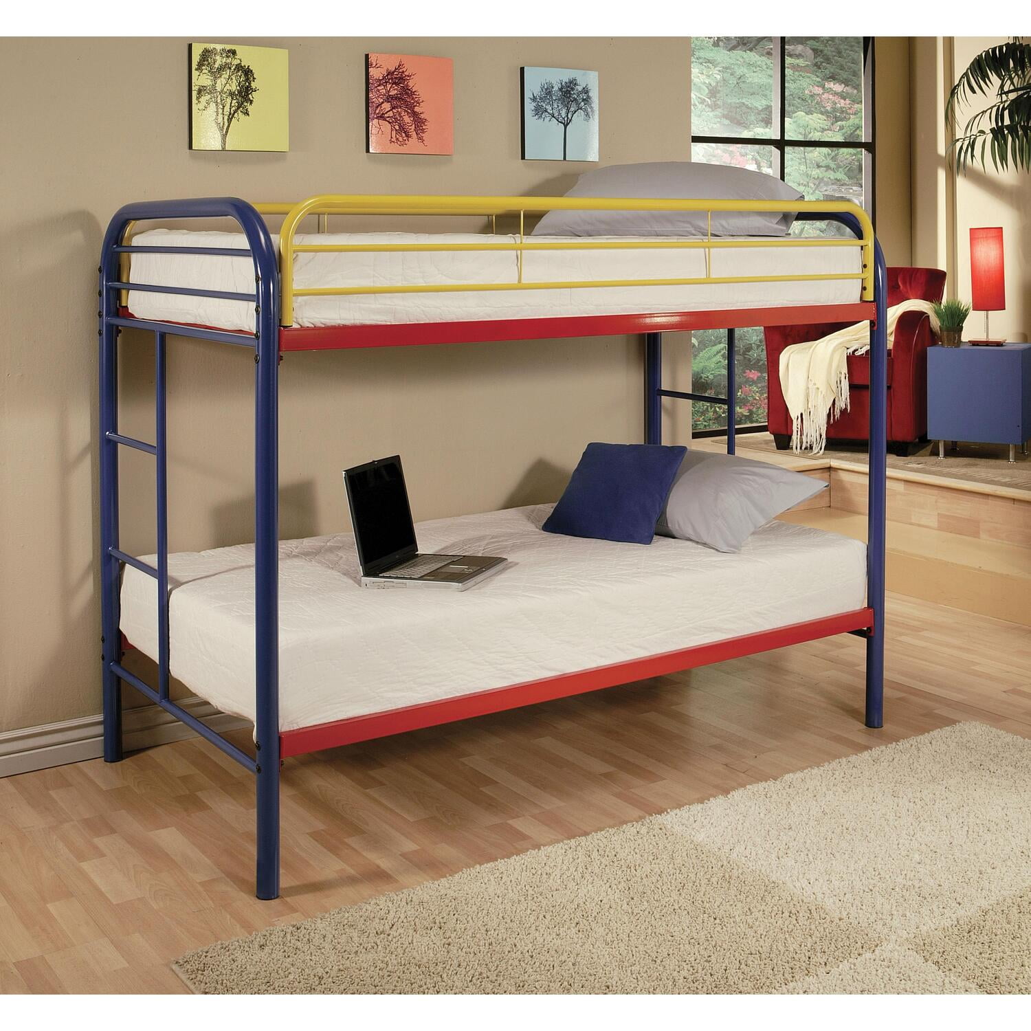トマスベット ACME Furniture Thomas Twin Bunk Bed in Rainbow - Walmart.com
