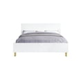 thumbnail image 1 of ACME Gaines Metal Legs Eastern King Bed in White High Gloss, 1 of 6