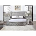 thumbnail image 1 of ACME Gaiva Eastern King Bed with Storage in Gray Velvet, 1 of 8
