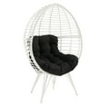 thumbnail image 1 of ACME Galzed Teardrop Patio Chair in Black and White, 1 of 6