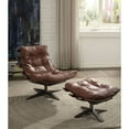 thumbnail image 1 of ACME Gandy 2-piece Chair and Ottoman Set in Retro Brown, 1 of 5
