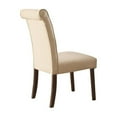 thumbnail image 1 of ACME Gasha Wooden Frame Upholstered Side Chair in Beige and Walnut, 1 of 5