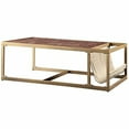 thumbnail image 1 of Acme Genevieve Coffee Table Retro Brown Top Grain Leather, 1 of 5