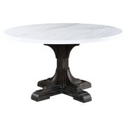 ACME Gerardo Dining Table in White and Weathered Espresso