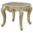 thumbnail image 1 of ACME  Gorsedd End Table with Marble Top - Marble & Antique White - 24 x 28 x 28 in., 1 of 1