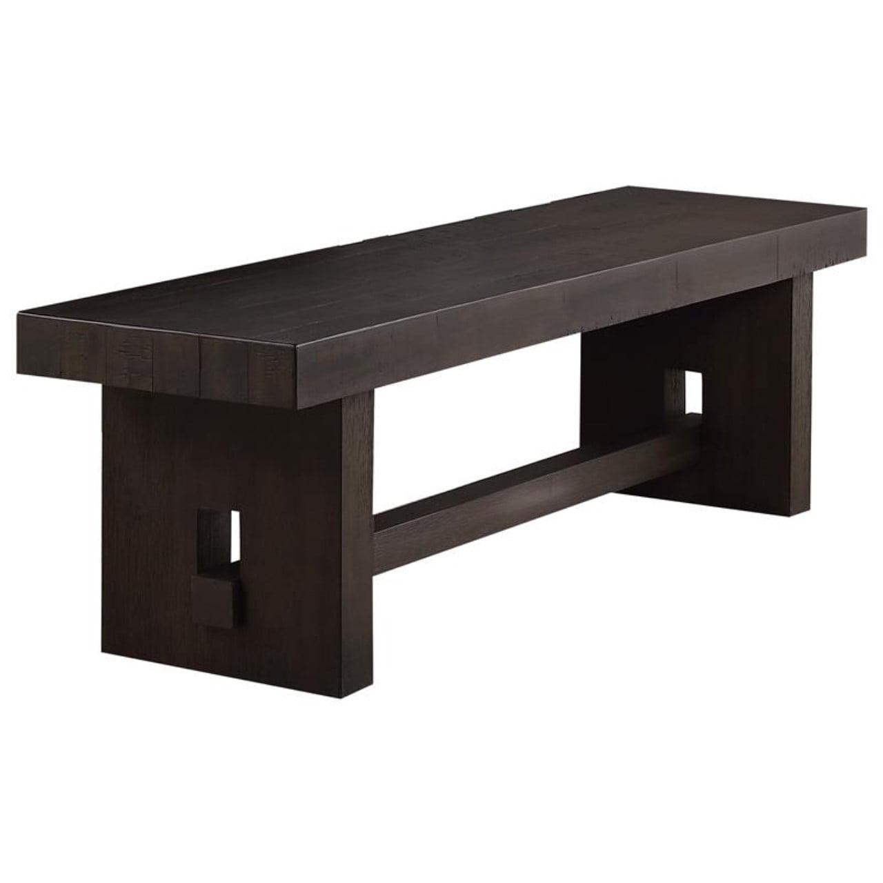 Haddie Distressed Walnut Wooden Dining Bench